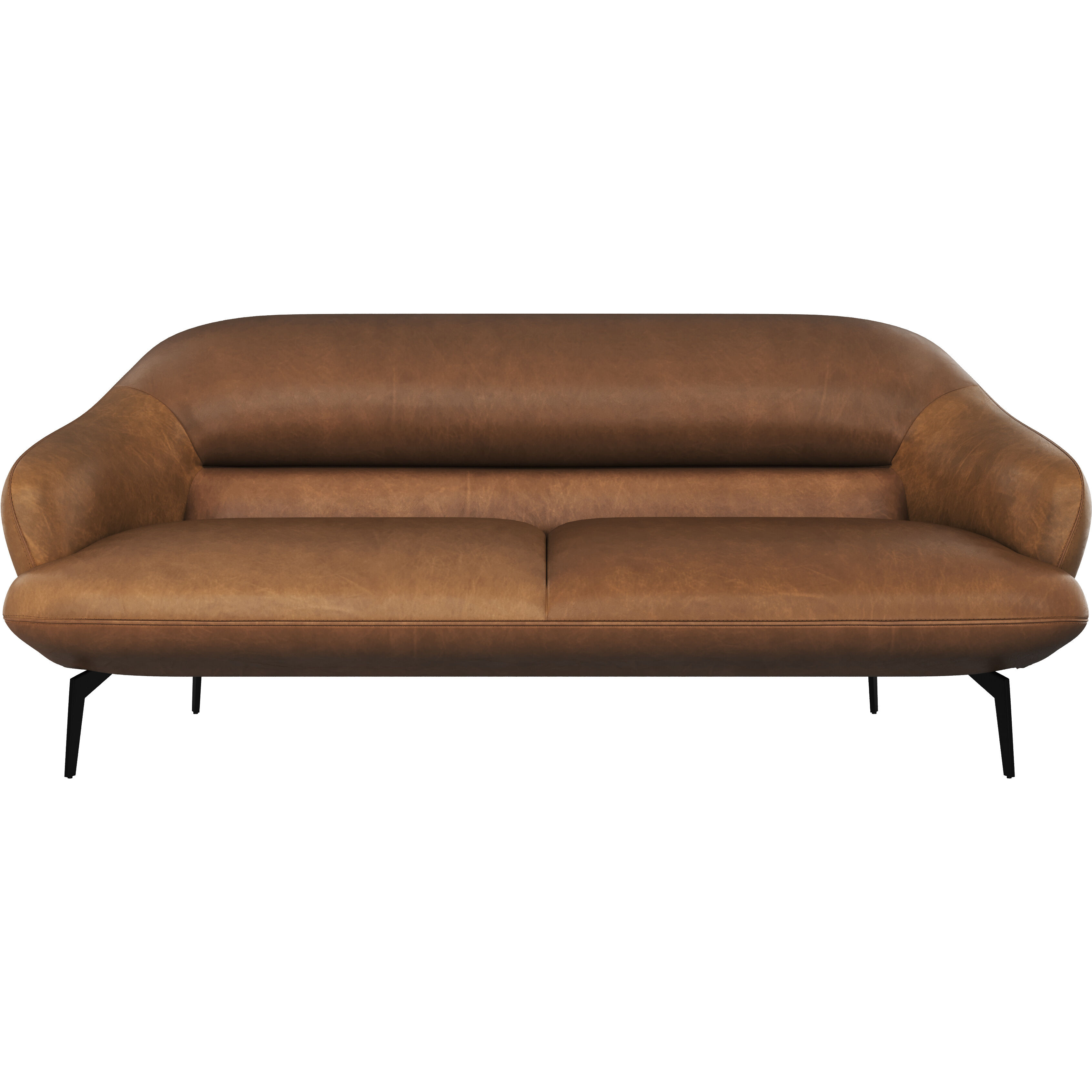 Armani Cognac Leather Sofa